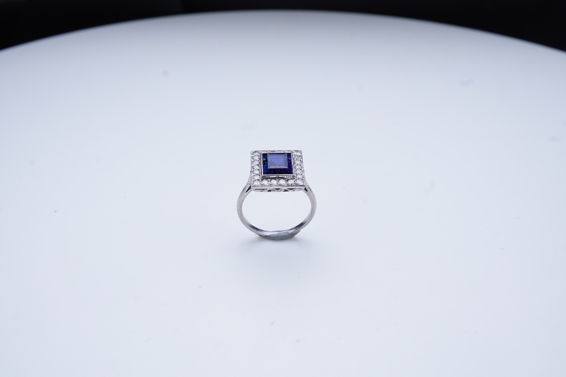 An Art Deco sapphire and diamond ring, 1920s